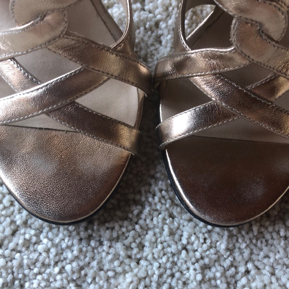 LK Bennett Metallic Bronze Strappy Heels - Picture 2 of 8